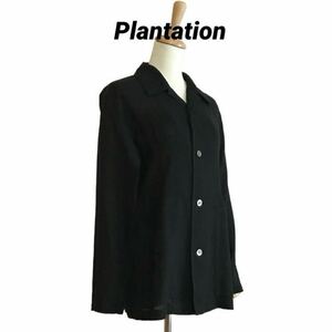 Plantation リネンコットン素材 ジャケット ゆったり レトロ