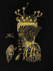 ミステリーカフェ　Mサイズ 半袖Tシャツ　ブラック　aroundaglobe パキポディウム　グラキリス　ビカクシダ　コウモリラン　植物