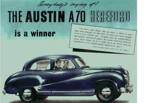 ◆1952年の自動車広告　オースチン　A70　HEREFORD　AUSTIN