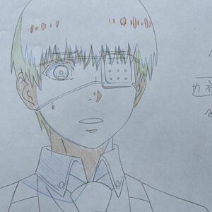 ■【東京グール Tokyo Ghoul】【金木研 Ken Kaneki】原画 動画 セル画　4枚セット anime genga douga cel アニメ(k76) 