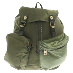 Sacai サカイ 21AW×PORTER Double Pocket Backpack ポーター ダブルポケット バックパック リュック カーキ 21-0380S
