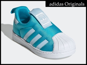 送料無料 新品 adidas Originals アディダス 21AW FZ2992 SS 360 ラバーシェルトゥ スリッポン スニーカー シューズ ブルー 12.0cm ①