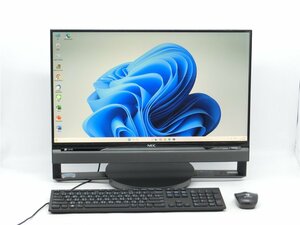 中古 一体型パソコン Windows11+office NEC DA770/A core i7-5500U/新品SSD512GB/メモリ8GB/無線内蔵/23.8インチ/WEBカメラ　送料無料