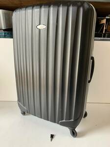 ru907◆Samsonite サムソナイト◆キャリーケース キャリーバック ブラック/黒 鍵付き 大型 大容量 旅行 海外 国内 ビジネス 4輪 伸縮持手