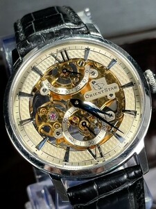 超美品 オリエント ORIENT Orient Star オリエントスター クラシックコレクション 自動巻き 機械式 腕時計 スケルトンシリーズ WZ0041DX