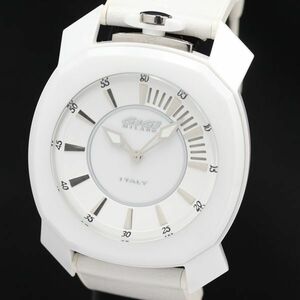 1円 ガガミラノ FRAME_ONE 7250 QZ ホワイト文字盤 メンズ腕時計 TKD 0916000 5NBG1