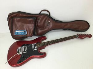 ●営ST080-160　【音出し確認済み】 FERNADES THE FUNCTION エレキギター 赤 レッド ギター Floyd Rose付 ソフトケース付き