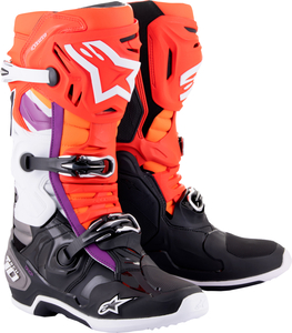 US 11 (約28cm) ALPINESTARS アルパインスターズ TECH 10 ブーツ ブラック/蛍光レッド/蛍光オレンジ/ホワイト SZ 11