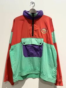 90s フィラ FILA スノービーチ SNOW BEACH ナイロン アノラックジャケット XLサイズ マルチカラー