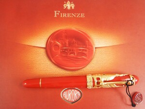 アウロラ☆フィレンツェ高級万年筆 特別生産品 中字 本物★AURORA FIRENZE Fountain Pen. Edizione Speciale M. Made in ITALY NEW