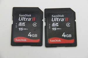 4GB SDHCカード　SanDisk Ultra ll 15MB/s　●2枚セット● 