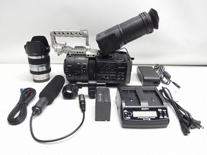 SONY NXCAMカムコーダー NEX-FS700JK レンズ SEL18200 Ver3.20 使用時間 98ｘ10H 2012年製 4K(4096x2160)撮影対応 訳あり *332440