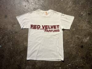 COMME des GARCONS コム デ ギャルソン PARFUMS パルファム 名作 ベロアロゴ RED VELVET T レッド ベルベット Tシャツ