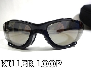 X4D022■本物美品■ キラーループ KILLER LOOP 日本製 パールブラック スポーツ サングラス メガネ 眼鏡 メガネフレーム ケース付き