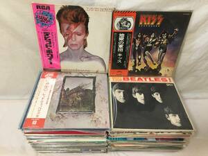 V212〇LP レコード ROCK ロック 113枚まとめ US/赤盤含 DAVID BOWIE/KISS/BEATLES/LED ZEPPELIN/ROLLING STONES/DEEP PURPLE/TALKING HEADS