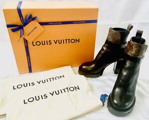 【ヴィトン】ルイ・ヴィトン　ブーツ　LOUIS VUITTON ショートブーツ【美品】