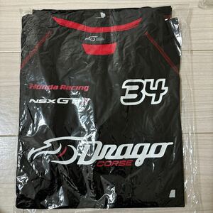新品 未開封 HRC ホンダレーシング ドラゴ・コルサ オフィシャル Tシャツ #34 NSX GT3 カラーブラック 定価5940円