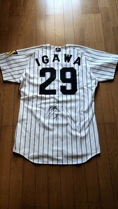 阪神タイガース 29 井川慶選手 2003年実使用 直筆サイン入り ホームユニフォーム 優勝年度