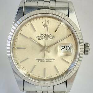 【ジャンク】【1円スタート！】ROLEX DATEJUST 16234 腕時計　オイスターパーペチュアル　S番台　【ギャランティー付き】