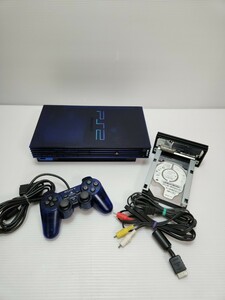 美品 動作品 希少カラー ミッドナイトブルー BBパック PS2 本体セット プレイステーション2 PlayStation2 SCPH-50000 MB/NH HDD