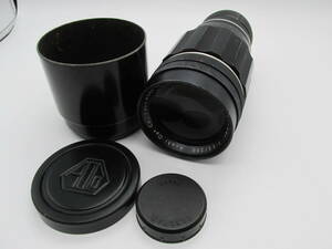 ASAHI PENTAX アサヒペンタックス Takumar 1:3.5/200 レンズフード・キャップ付き　現状品　１眼レフカメラ　単焦点望遠レンズ