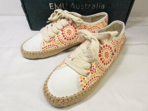 未使用品【EMU Australia エミュオーストラリア】 AGONIS INDIGENOUS エスパドリーユ スニーカー 靴 (レディース) size24 白 ■18LZ4396■