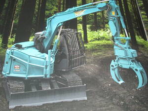 匿名送料無料 非売品 建機カタログ ★KOBELCO コベルコ建機 林業専用機 SK75SR ☆☆ 即決！コマツ 日立建機 ヤンマー タダノ 住友建機