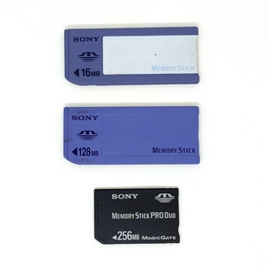 動作品★SONY メモリースティック16MB/128MB メモリースティックPRO Duo 256MB 計3枚 ソニー No.23