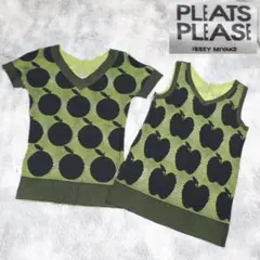 レア✨PLEATSPLEASE✨アップル アンサンブル トップス フルーツ