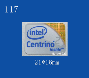 即決117【 intel Centrino 2 】エンブレムシール追加同梱発送OK■ 条件付き送料無料 未使用