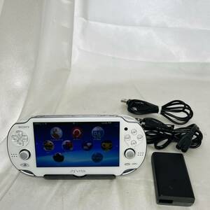 ★1円〜 美品 FW3.68 動作確認済 SONY PS Vita PCH-1100 AB002 3G Wi-Fiモデル 本体 クリスタルホワイト Play Station crystal white