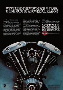 ポスター★1976 ハーレーダビッドソン ショベルヘッド★Harley Davidson/Shovelhead/AMF