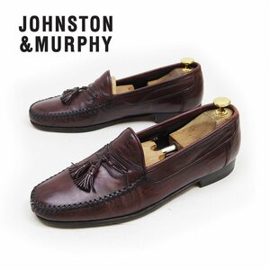 10-1/2 M表記　28.5cm相当　JOHNSTON&MURPHY　ジョンストン＆マーフィー　タッセルローファー　革靴　レザーシューズ　ブラウン　茶/U8530