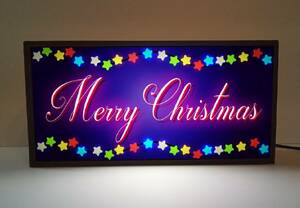 メリー クリスマス サンタクロース パーティー 飾り ミニチュア サイン ランプ 看板 置物 玩具 雑貨 ライトBOX 電飾看板 電光看板