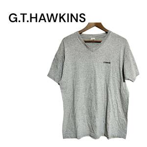 G.T.HAWKINS 半袖 トップス シャツ ロゴ グレー コットン Tシャツ