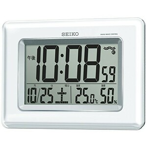セイコー クロック 掛け時計 置き時計 兼用 電波 デジタル カレンダー 温度