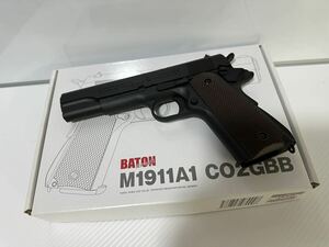 ［美品］タニオコバ BATON M1911A1 CO2 GBB 2ndロット 改良版　ガスガン