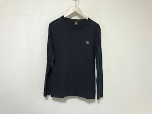 本物ポールスミスPS PAULSMITHコットン長袖TシャツロンTメンズサーフミリタリーアメカジビジネススーツ黒ブラックM