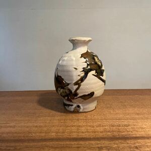 vintage vase Japan 花瓶 アンティーク レトロ 昭和 北欧 デンマーク ミッドセンチュリー 生花 貫入 備前