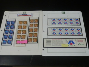 20　S　アメリカ切手　№210　1991年　記念 切手帳・ペーン　ラブ・他　計5点　2リーフ　未使用NH