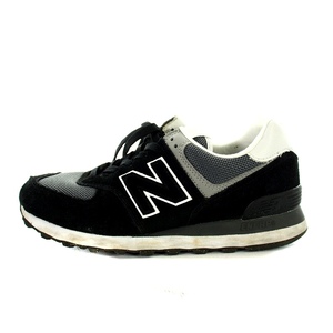 ニューバランス NEW BALANCE U574BS2 スニーカー スエード 25cm 黒 ブラック /AK1 レディース