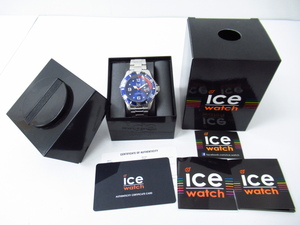未使用 ice watch アイスウォッチ ICE Steel Blue Silver クォーツ式 腕時計 015 771 ▼AC20741