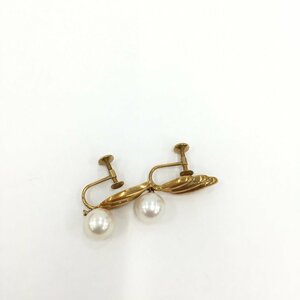 MIKIMOTO　ミキモト　パール　イヤリング　K18　パールの大きさ6.1mm　総重量3.7g【CDAU4045】