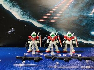 モビルスーツアンサンブル　02 ジム　3機　ルナツー迎合小隊　機動戦士ガンダム　ビームサーベル　バズーカ ー　武器マウント　地球連邦