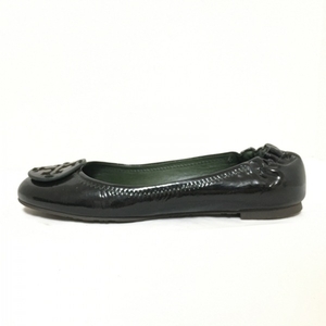 トリーバーチ TORY BURCH フラットシューズ 6 1/2M - エナメル（レザー） 黒 レディース 靴
