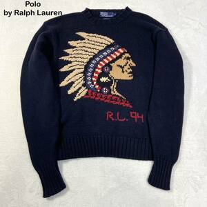 ☆激レア☆ Polo by Ralph Lauren 1994年　HAND KNIT ニット　セーター　メンズ　Mサイズ