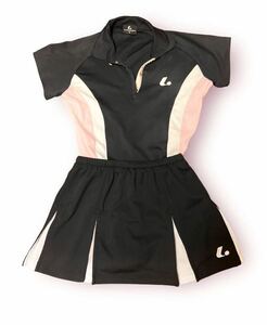 女子テニス部活ユニフォーム（試合用）LUCENTゲームシャツ、スコートセット　バドミントン ゴルフ　スポーツウェア 