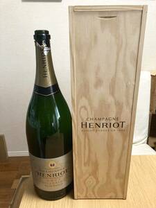 HENRIOT 3000ml 空き瓶と木箱のセット シャンパン