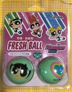 【即決】新品・未使用FINOA FRESHBALL パワパフガールズ バターカップ フレッシュボール 消臭球 シューズバッグ臭い消ブロッサムバブルス①