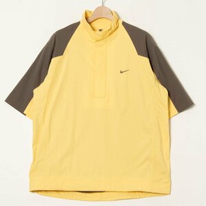 メール便◯ NIKE GOLF ナイキ ゴルフ サイズXL 半袖 プルオーバー ハーフジップ シャツ ナイロン100％ 黄色/イエロー スポーツ ウェア